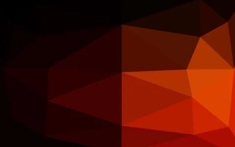 Dark Red, Yellow vector shining triangular pattern. Stock Illustration