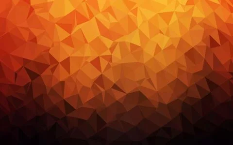 Dark Red, Yellow vector shining triangular background. イラスト素材