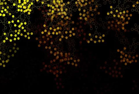 Dark Red, Yellow vector template with artificial intelligence structure. Illustrazione stock