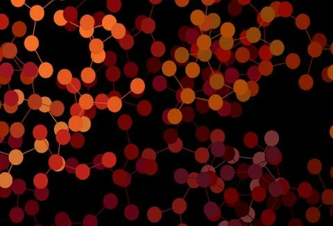 Dark Red, Yellow vector template with artificial intelligence structure. Illustrazione stock