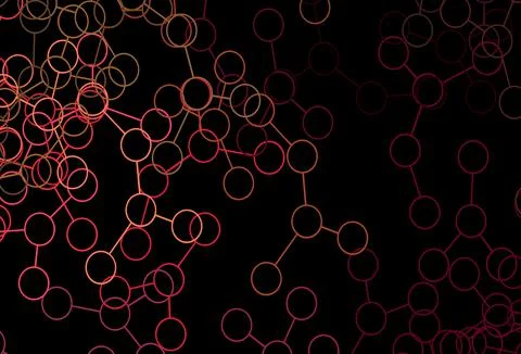 Dark Red, Yellow vector template with artificial intelligence structure. Stockillustratie