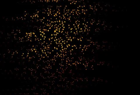 Dark Red, Yellow vector texture with triangular style. Illustrazione stock