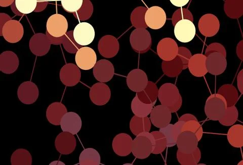 Dark Red, Yellow vector texture with artificial intelligence concept. 스톡 일러스트