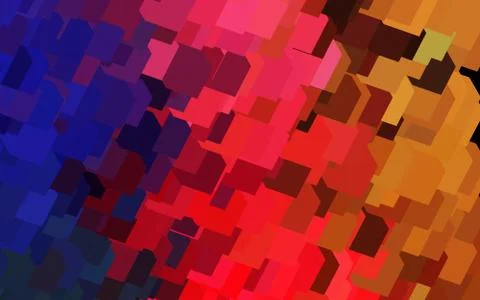 Dark Red, Yellow vector texture in rectangular style. Illustrazione stock