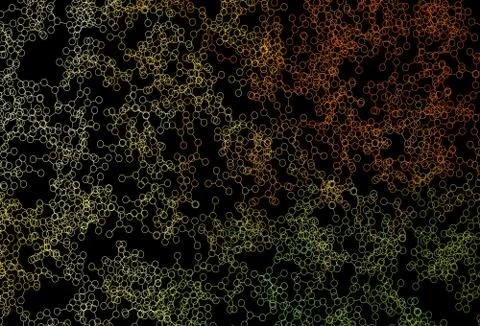 Dark Red, Yellow vector texture with artificial intelligence concept. Illustrazione stock