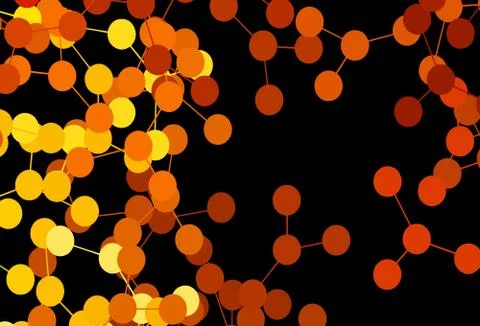 Dark Red, Yellow vector texture with artificial intelligence concept. Stock Illustration