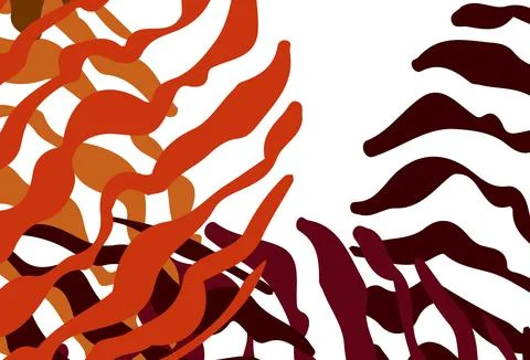 Dark Red, Yellow vector texture with bent lines. Stock Illustration