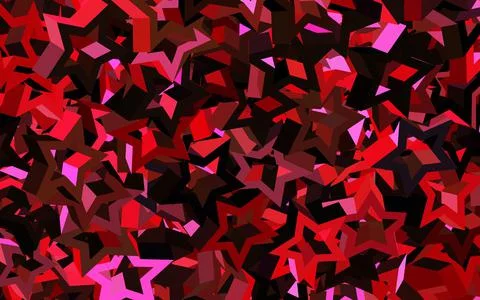 Dark Red, Yellow vector texture with beautiful stars. Stock Illustration