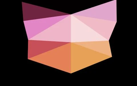 Dark Red, Yellow vector triangle mosaic template. イラスト素材