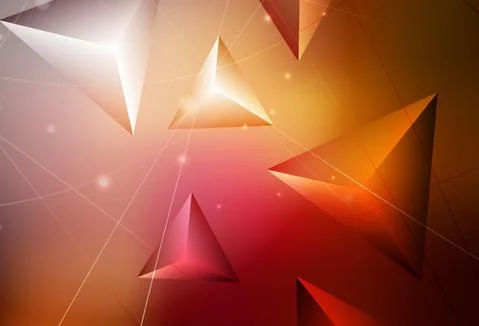 Dark Red, Yellow vector triangle mosaic background. Stock Illustration