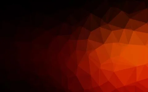 Dark Red, Yellow vector triangle mosaic texture. Stock Illustration