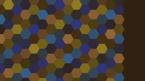Dark Rich hexagon geometric pattern background shifting loop Vídeos de archivo 342644413