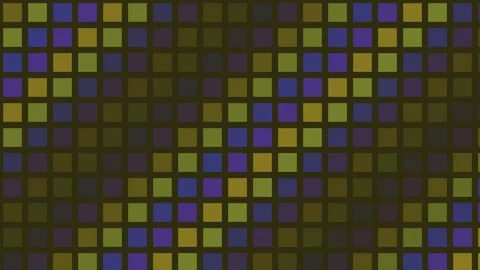 Dark Rich square geometric pattern background flowing loop Stock Footage 342644341