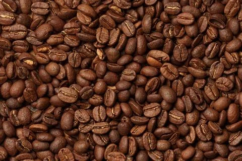 Dark roast coffee beans Stock Photos