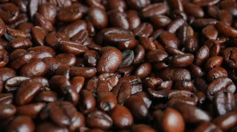 Dark roasted coffee beans Video stock 59507439