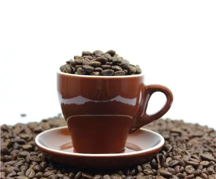 Dark roasted coffee beans Stock Photos