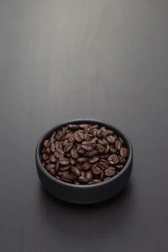 Dark roasted coffee beans Stock Photos