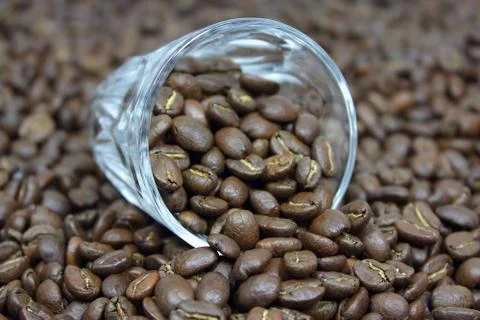Dark roasted coffee Stock Photos