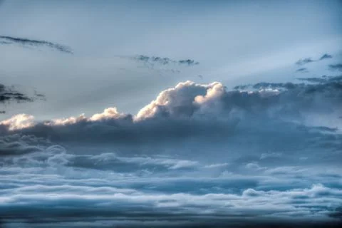 Dark rolling clouds Stock Photos