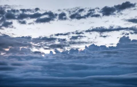 Dark rolling clouds Stock Photos