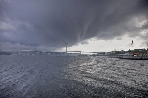 Dark, rolling clouds Stock Photos