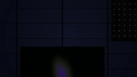 Dark Room With Computer Screens. Stock Footage 335107665