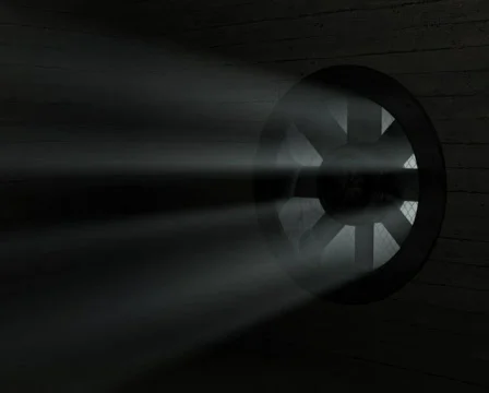 Dark Room with fan Stock Footage 235232