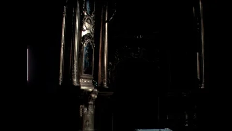 Dark Room with Golden Decor Video stock 278360575