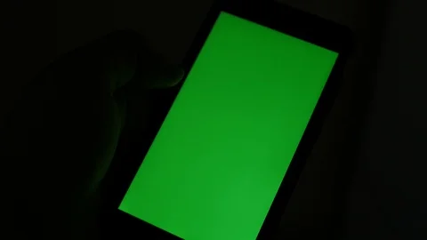 Dark room. Smartphone - Green Screen Stock Footage 89082153