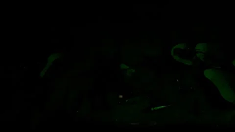 Dark room with surgical instruments on table Stock-Footage 258116461