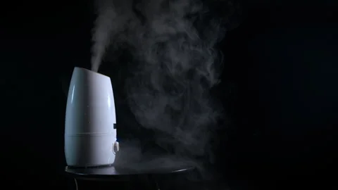 Dark room with working air diffuser. Stock Footage 276634216