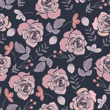 Dark Roses Stock Illustration