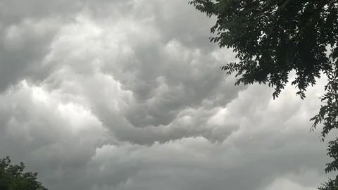 Dark Rotating Storm Clouds Over Eastern Oklahoma Fotos Stock