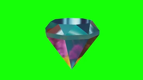 A dark ruby diamond with colored inclusions rotates on a black background. Stock Footage 287099418