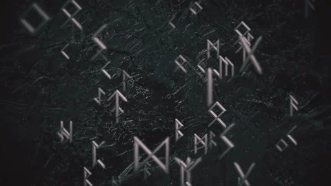 Dark Runic Symbols Motion Background Stock Footage 273022802