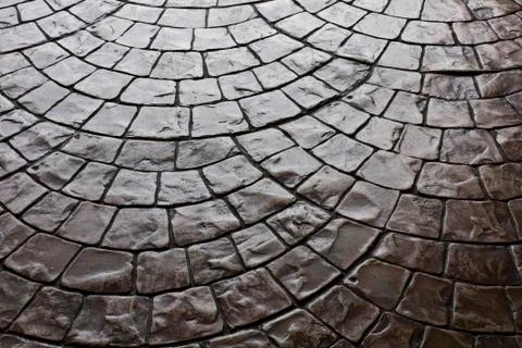 Dark Rustic Floor Paving Stone Pattern Stock Photos