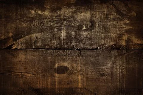 Dark rustic golden plank background, texture of old gilded top table. Vintage Stock Photos