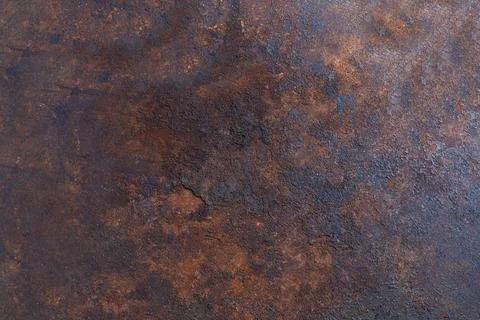 Dark rusty metal surface with weathered texture and oxidation pattern grunge Stock Photos
