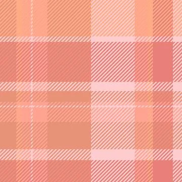 Dark salmon background pattern check, winter texture tartan seamless. Guy t.. Stock Illustration