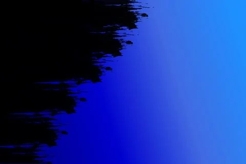 Dark Sapphire Sky Gradient with Black Ink Design Stock Illustration