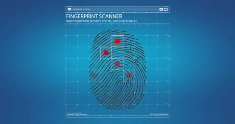 Dark scanning interface with map and charts Stock Footage 194264038