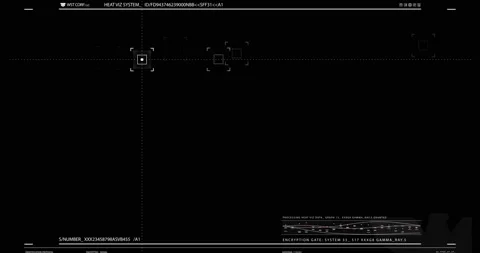 Dark scanning interface with map and charts Stock Footage 194264041