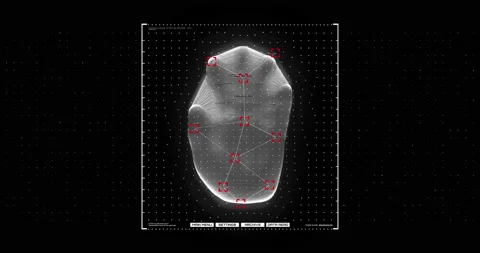 Dark scanning interface with map and charts Stock Footage 194264196