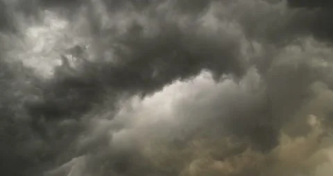 Dark scary sky with storm clouds. Stock Footage 218056393