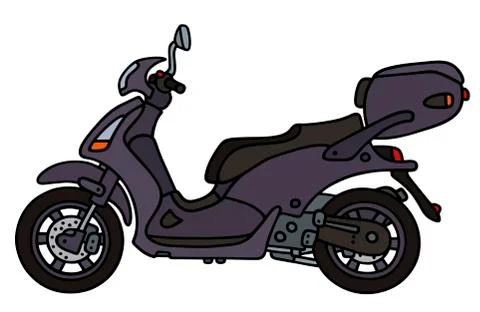 Dark scooter Stock Illustration