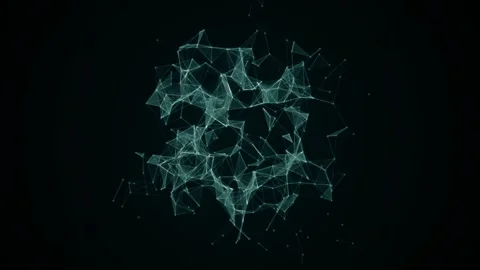 Dark screen with green animation, for presentations. Mockup. Stock Footage 197422199
