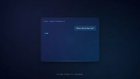 Dark screen shows futuristic chat window Stock Footage 340908749