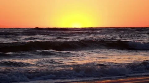 The dark sea after the west Stock Footage 169560744