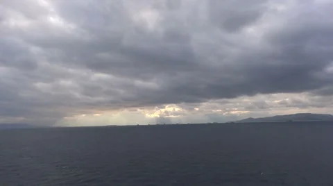 Dark Sea and Cloudy Sky 3 Видео 55433738