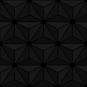 Dark seamless 3d texture. Creative black polygonal repeatable pattern Illustrazione stock